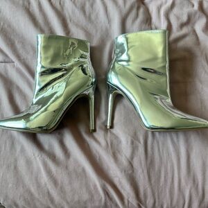 Silver Nasty Gal ankle boots